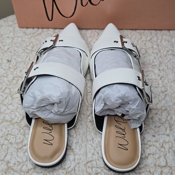 NIB Wild Pair Spicee Buckle Mules Sz 7 - Picture 4 of 8